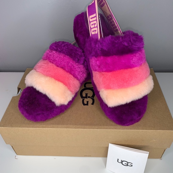 UGG Fluff Yeah Slide BERRYLICIOUS Multicolor - Picture 4 of 5